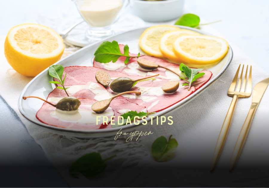 Hinsides godt: Vitello tonnato til en enkel, saftig rødvin. 